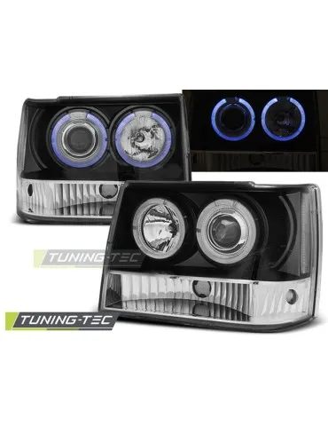 Phares noirs pour CHRYSLER JEEP GRAND CHEROKEE 93-98
