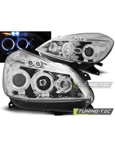 Phares chromés pour RENAULT CLIO 3 05-09