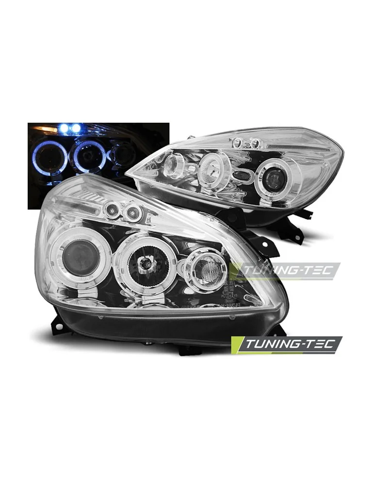 Phares chromés pour RENAULT CLIO 3 05-09