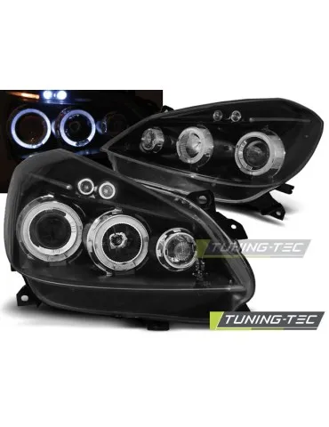 Phares noirs pour RENAULT CLIO 3 05-09