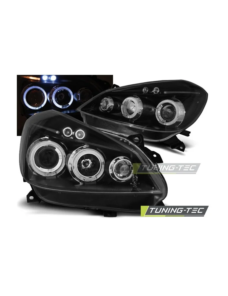 Phares noirs pour RENAULT CLIO 3 05-09