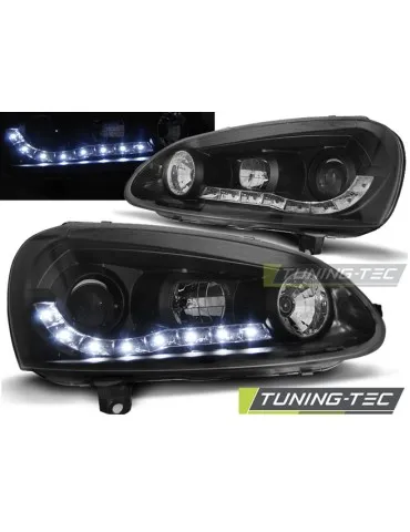 Phares à LED noirs pour VW GOLF 5