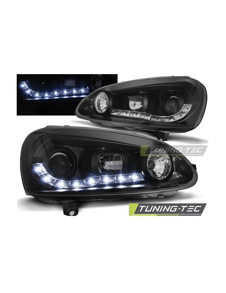 Phares à LED noirs pour VW GOLF 5