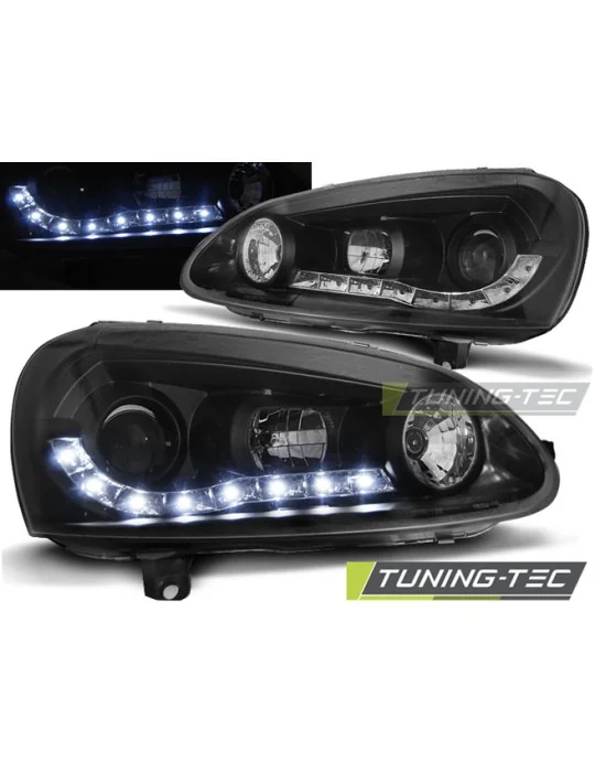 Phares à LED noirs pour VW Golf 5