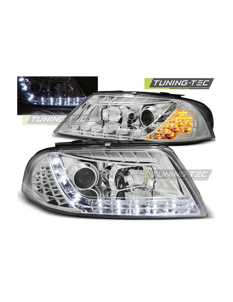 Phares à LED chromés pour VW PASSAT 3BG B5 FL 09.00-03.05