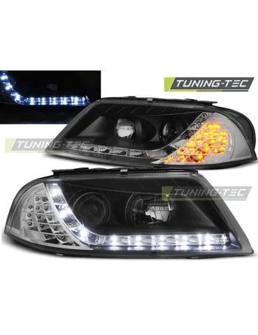 Phares à LED noirs pour VW PASSAT 3BG B5 FL 09.00-03.05