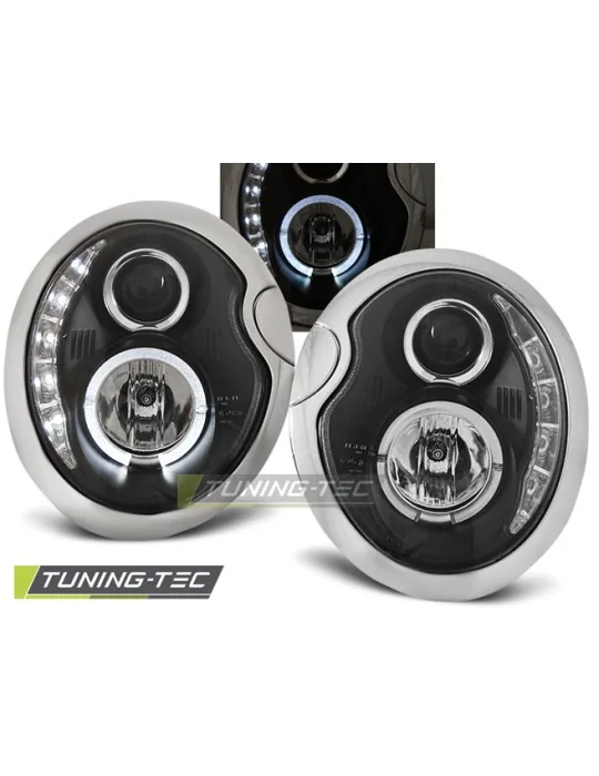 Phares à LED noirs pour BMW Mini Cooper (2001 - 2006)