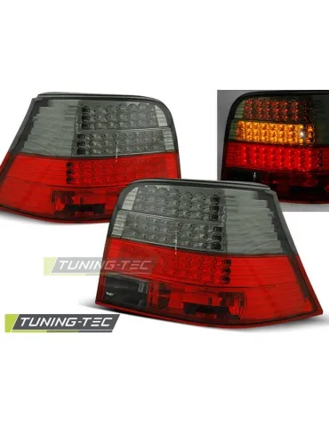 Feux arrière à LED fumés rouges pour VW GOLF 4 09.97-09.03
