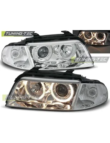 Phares chromés pour AUDI A4 01.99-09.00