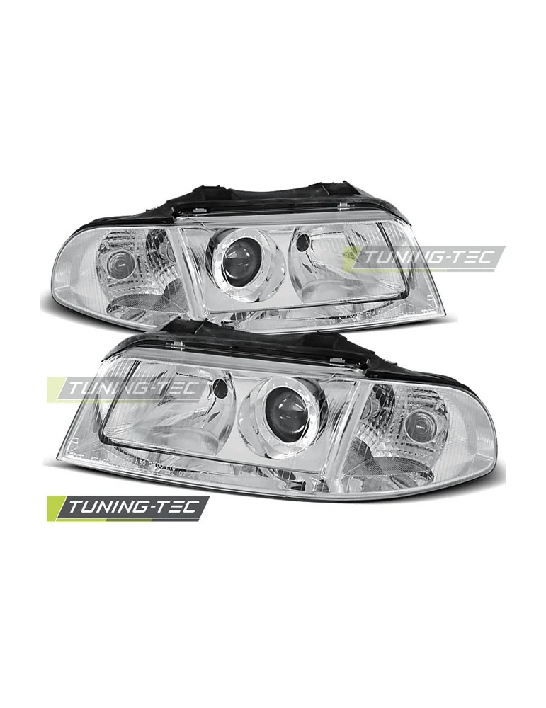 Phares chromés pour AUDI A4 01.99-11.00