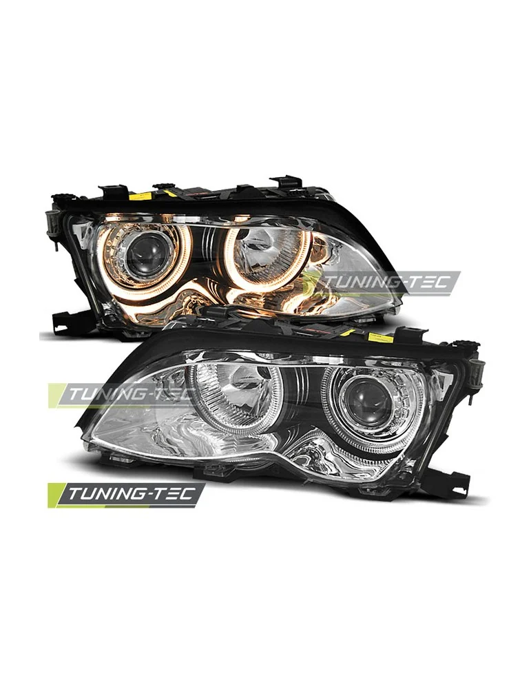 Phares chromés pour BMW E46 09.01-03.05 S/T