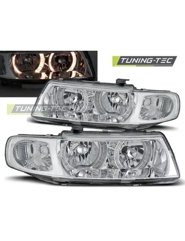 Phares à LED chromés pour SEAT LEON TOLEDO 04.99-08.04