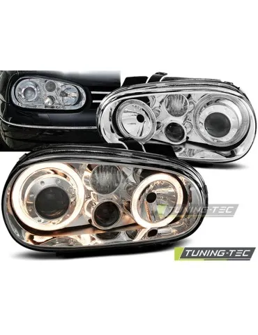 Phares chromés pour VW GOLF 4 09.97-09.03
