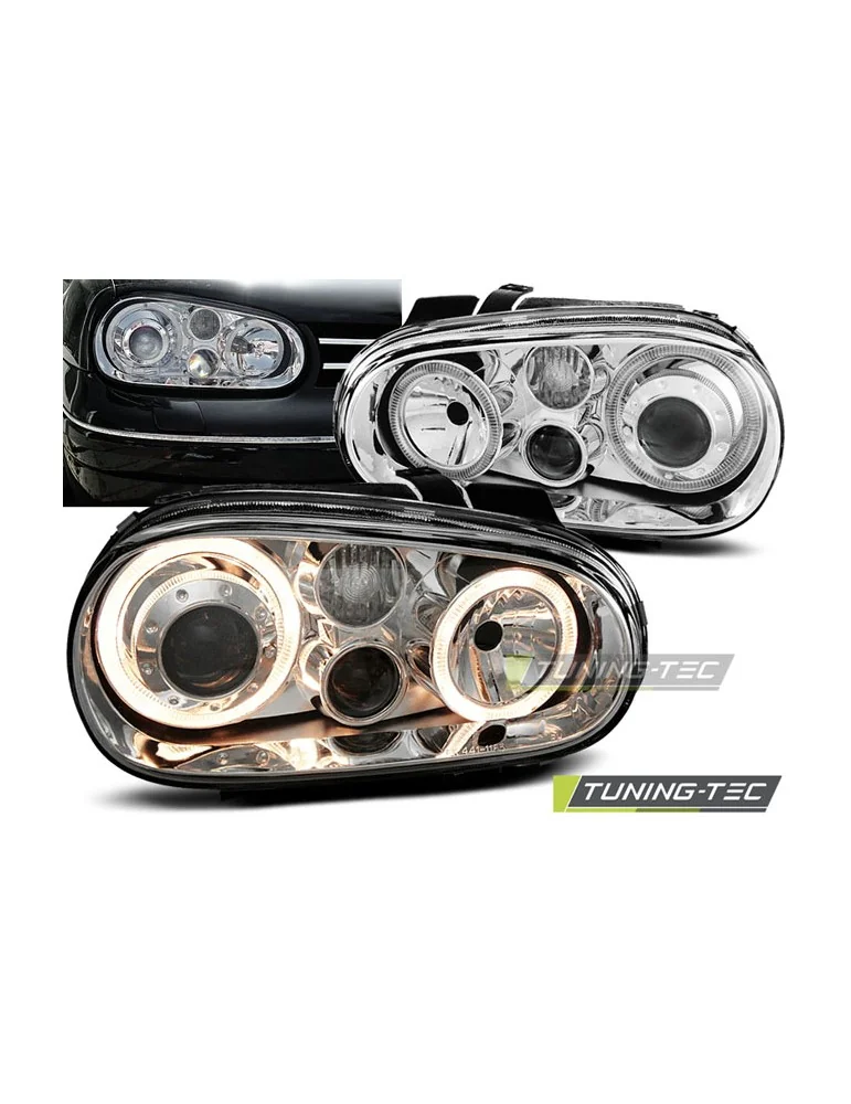 Phares chromés pour VW GOLF 4 09.97-09.03