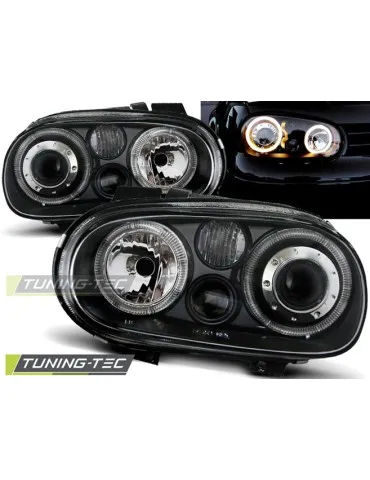 Phares noirs pour VW GOLF 4 09.97-09.03