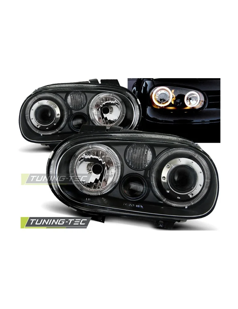 Phares noirs pour VW GOLF 4 09.97-09.03