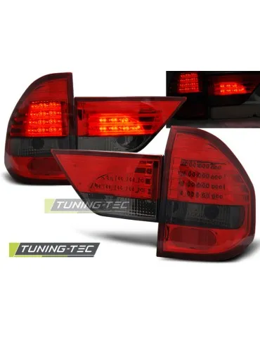 Feux arrière à LED fumés rouges pour BMW X3 E83 01.04-06