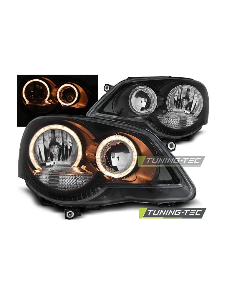 Phares noirs pour VW POLO 9N3 04.05-09