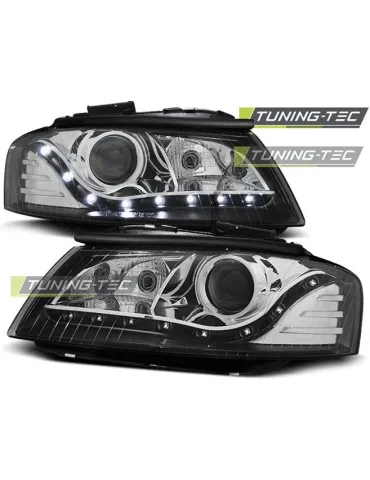 Phares à LED noirs pour AUDI A3 8P 05.03-03.08