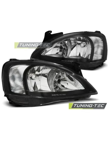 Phares noirs pour OPEL CORSA C 11.00-09.06