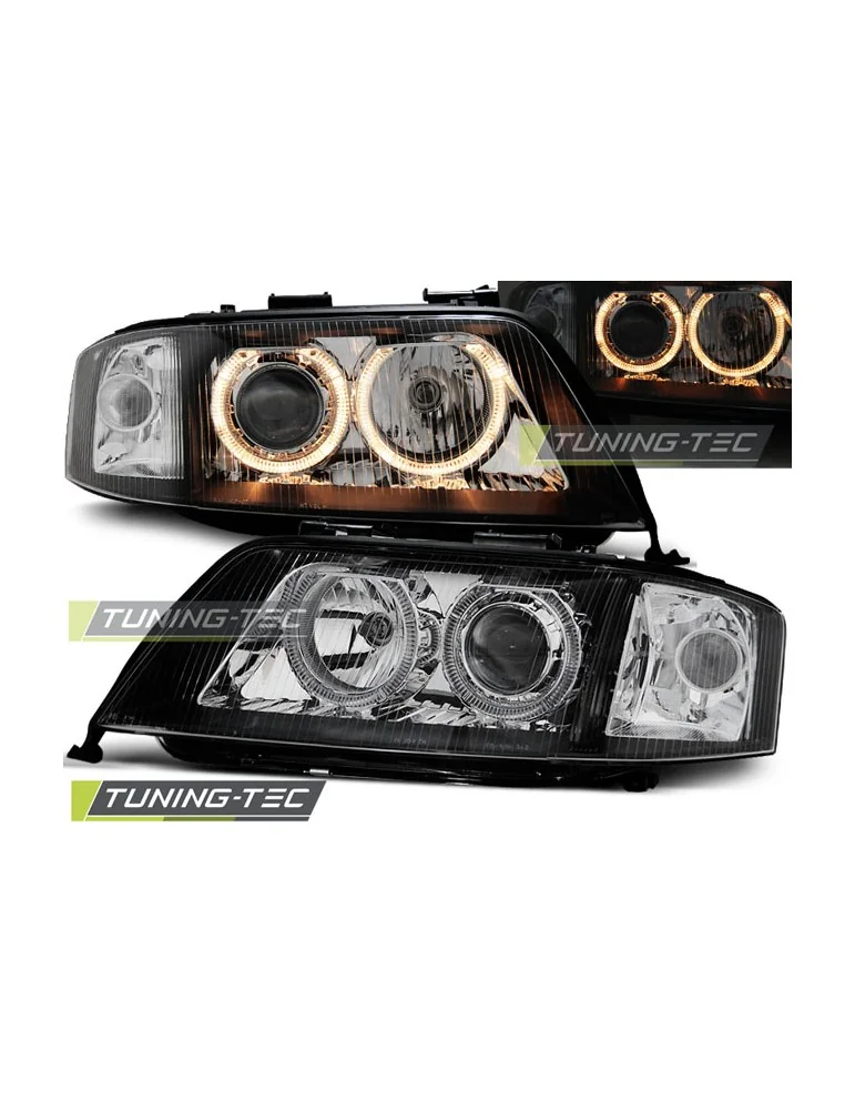 Phares noirs pour AUDI A6 05.97-06.01