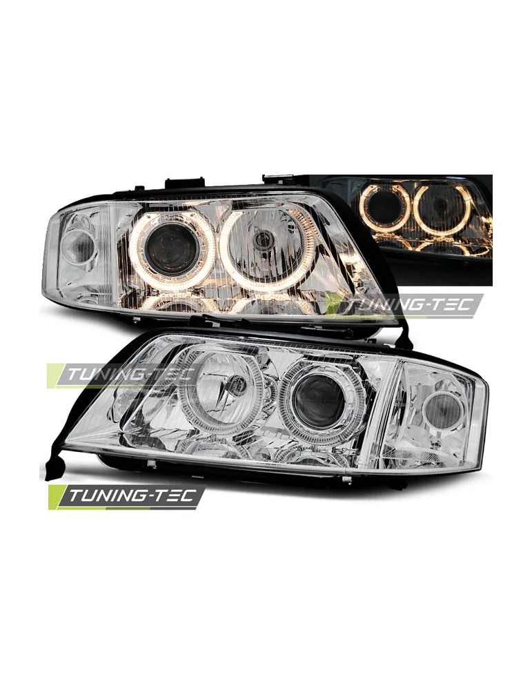 Phares chromés pour AUDI A6 05.97-06.01