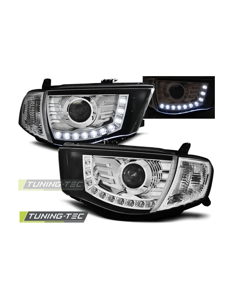 Phares à LED chromés pour MITSUBISHI L200 06-10