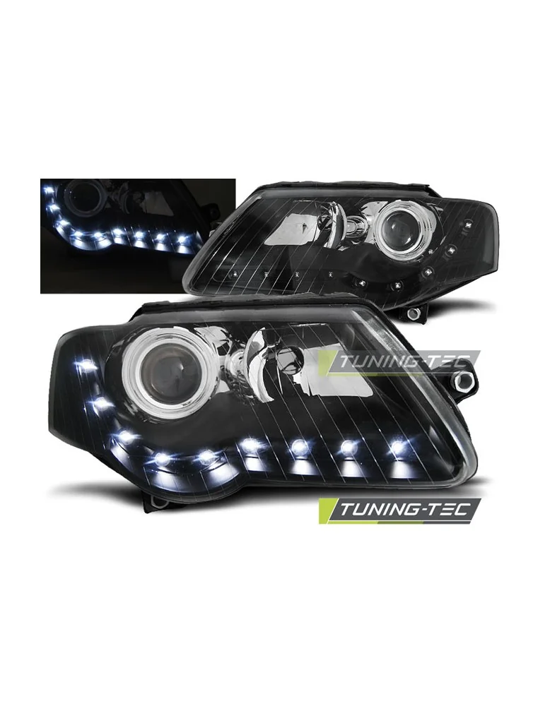 Phares à LED noirs pour VW PASSAT B6 3C 03.05-10