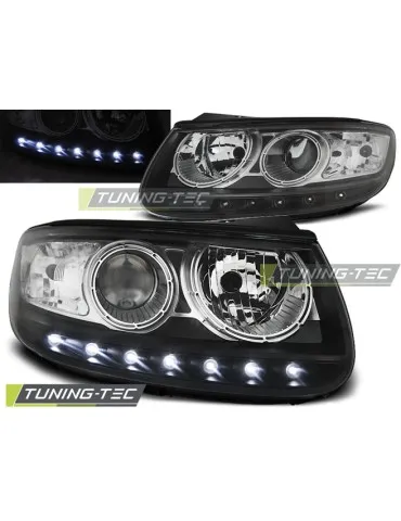 Phares à LED noirs pour HYUNDAI SANTA FE 06.06 -12