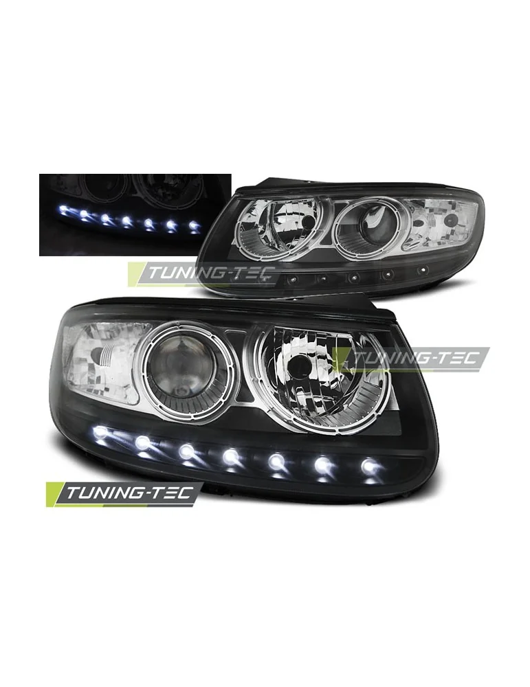 Phares à LED noirs pour HYUNDAI SANTA FE 06.06 -12
