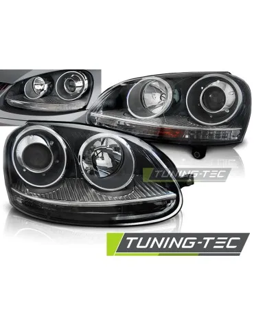 Phares noirs pour VW GOLF 5 10.03-09