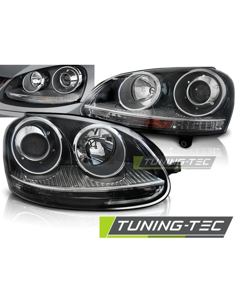 Phares noirs pour VW GOLF 5 10.03-09