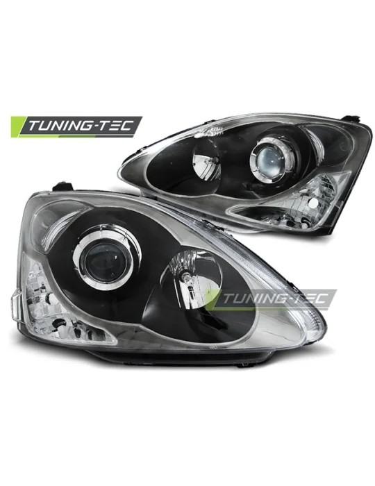 Phares noirs pour Honda Civic berline à hayon (2001 - 2006)