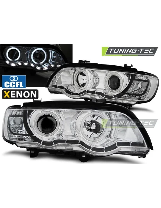 Phares au xénon chromés pour BMW X5 E53 (1999 - 2003)