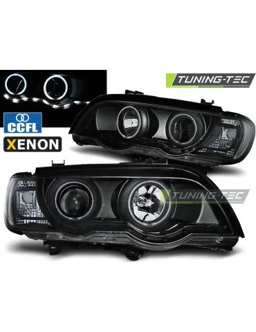 Phares au xénon noirs pour BMW X5 E53 09.99-10.03