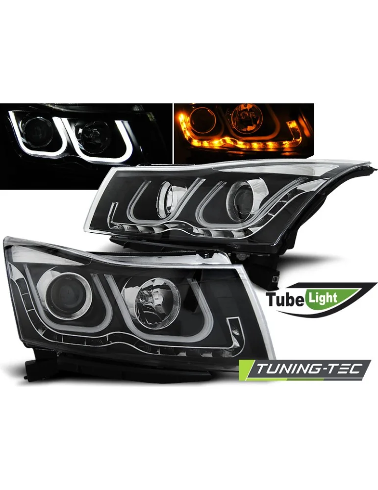 Phares à LED noirs pour CHEVROLET CRUZE 09-12
