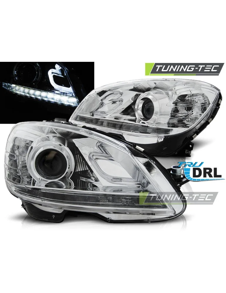 Phares chromés pour MERCEDES W204 07-10