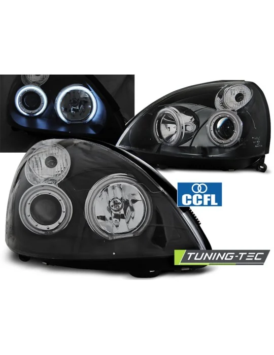 Phares noirs pour Renault Clio II (2001 - 2005)