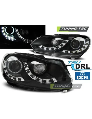 Phares noirs pour VW GOLF 6 10.08-12
