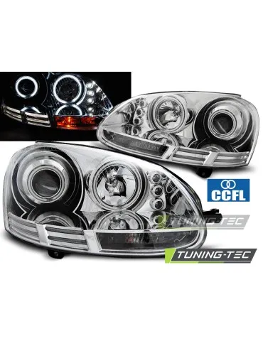 Phares chromés pour VW GOLF 5 10.03-09