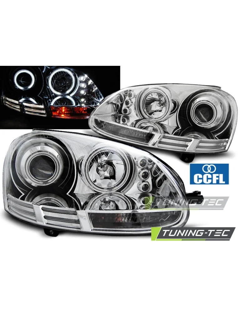 Phares chromés pour VW GOLF 5 10.03-09