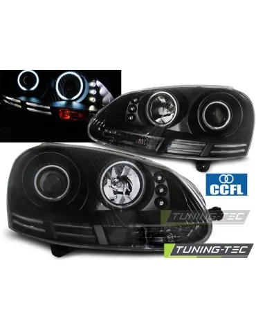 Phares noirs pour VW GOLF 5 10.03-09