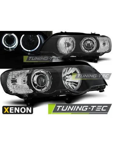Phares au xénon noirs pour BMW X5 E53 09.99-10.03