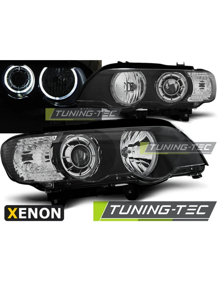 Phares au xénon noirs pour BMW X5 E53 09.99-10.03