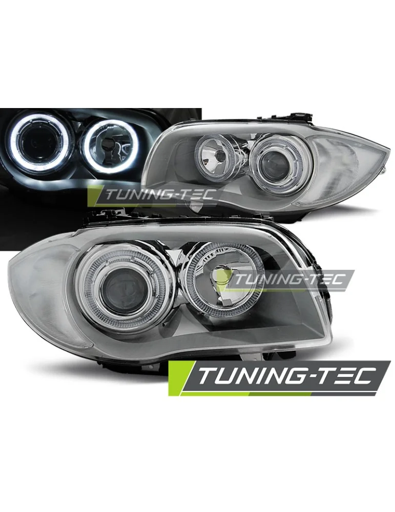 Phares chromés pour BMW 1 E87/E81/82/88 04-11