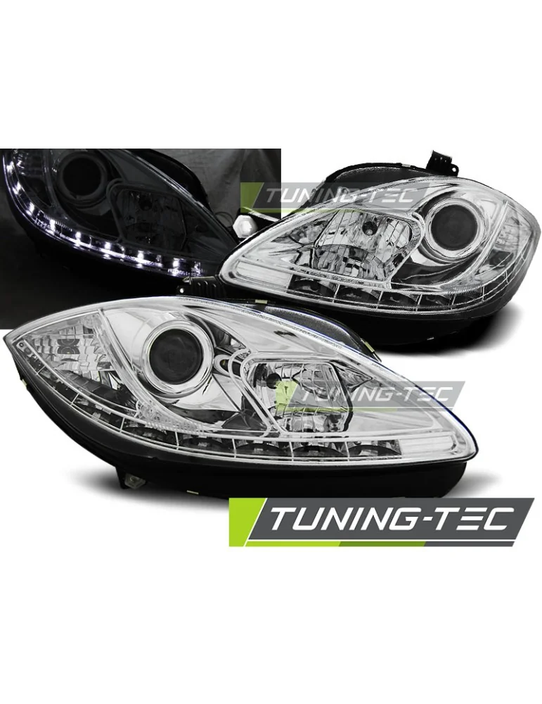 Phares à LED chromés pour SEAT LEON ALTEA 09-12