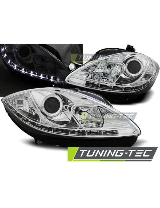 Phares à LED chromés pour Seat Leon Altea (2009 - 2012)