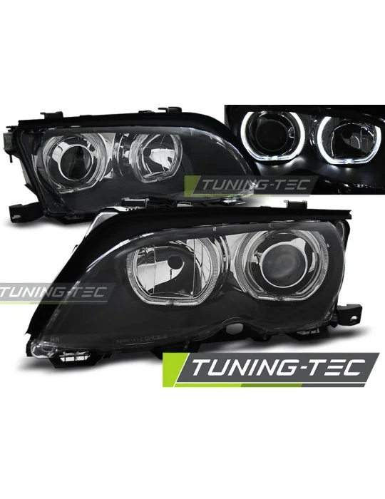 Phares à LED noirs pour BMW E46 (2001 - 2005)