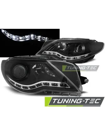 Phares à LED noirs pour VW PASSAT CC 08-12