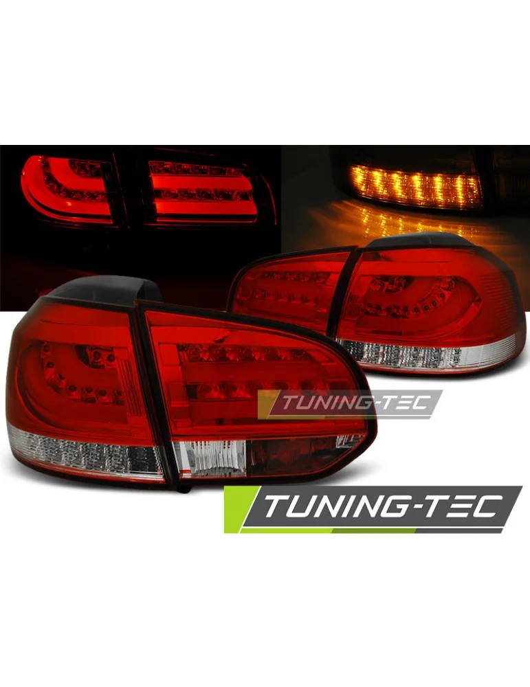 Feux arrière à LED rouges pour VW GOLF 6 10.08-12